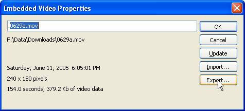 how to import video into macromedia mx 2004