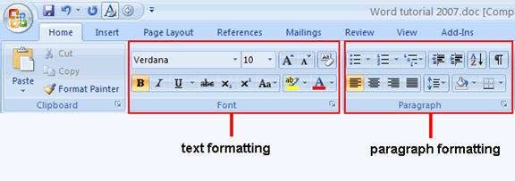 how to display formatting marks in word 2007