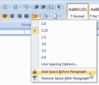 how to reduce spacing between lines in word 2010