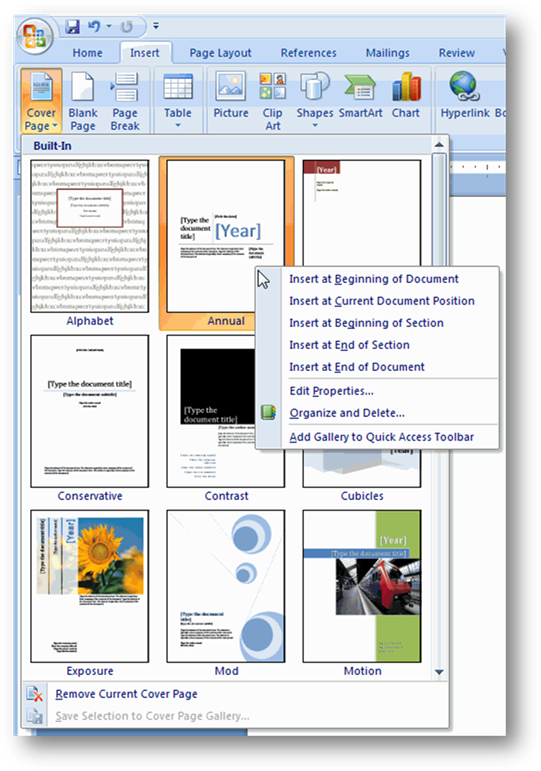 Microsoft Word 2007 (Part 3): Building Blocks | Learnthat.com | Free ...